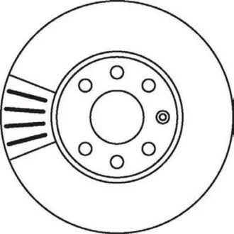 OPEL диск гальмівний вент. передній Astra F,G 95- Jurid 562069JC