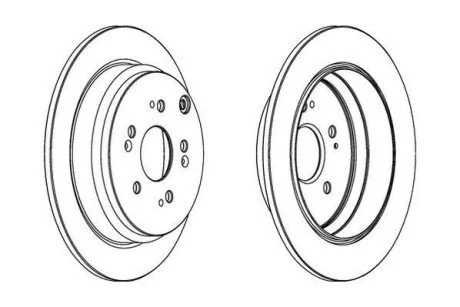 HONDA диск гальмівний задній CR-V III 07- Jurid 562884JC