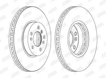 BMW диск гальмівний передн.X5 E53 00- Jurid 562134JC-1