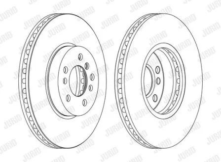 Гальмівний диск пер. X3 (E83)/X5 (E53) 00-11 (332*62,1) Jurid 562134JC-1