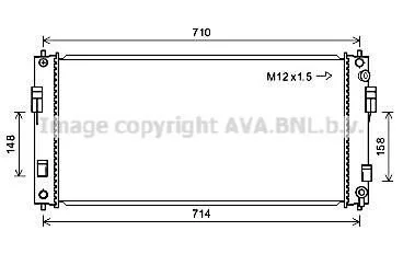 Радіатор охолодження двигуна Nissan Leaf (11-17) Electric AVA AVA COOLING DN2391