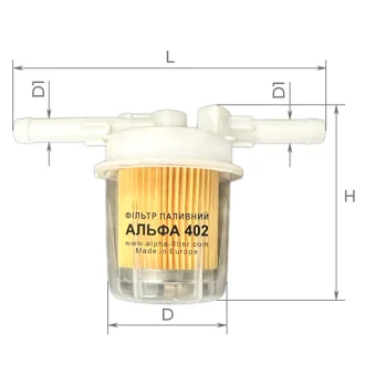Фільтр паливний ALPHA FILTER АЛЬФА402