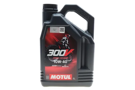 Олива для 4-х тактних двигунів 100% синтетична естерова 300V Off Road 10W40 4L MOTUL 847641
