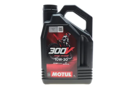 Олива для 4-х тактних двигунів 100% синтетична естерова 300V Off Road 10W30 4L MOTUL 847541