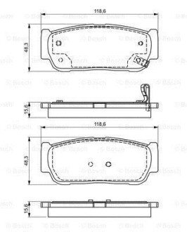 ДИСКОВI КОЛОДКИ ЗАДНI 0 986 495 315 BOSCH 0986495315