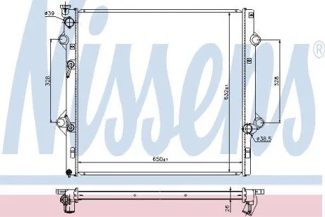 Радіатор LS GX 460[OE 1640038250] NISSENS 646818
