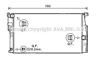 Радіатор, система охолодження двигуна AVA COOLING BW2453