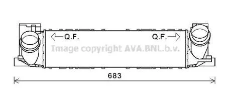 Охолоджувач наддувального повітря AVA COOLING BWA4464
