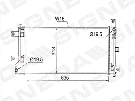 Радіатор NISSAN LEAF, 10 - 17 Signeda RA13442Q