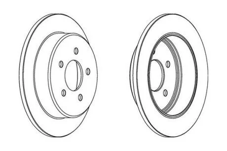 FORD USA Гальмівний диск задн. EXPLORER (U2, U_) 4.0 4WD 99-01 Jurid 563052JC