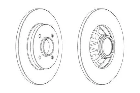 Citroen диск гальмівний задн. Berlingo 08- Jurid 562937JC-1