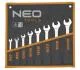 Ключі з відкритим зевом, двосторонні, 6-22 мм, набір 8 шт.*1 уп. NEO TOOLS 09-851 (фото 4)