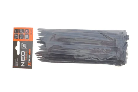 Стяжки кабельні кабельні EXTREME 3,6 × 200 мм, чорні, 100 шт. NEO TOOLS 01-628