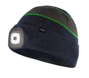 Шапка з ліхтариком, темно-синьо-сіро-зелений PREMIUM NEO TOOLS 81-630