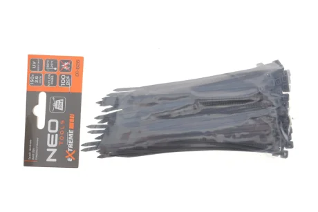 Стяжки кабельні EXTREME 3,6 × 150 мм, чорні, 100 шт. NEO TOOLS 01-626