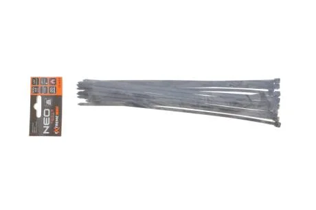 Стяжки кабельні EXTREME 4,8 × 300 мм, чорні, 20 шт. NEO TOOLS 01-634