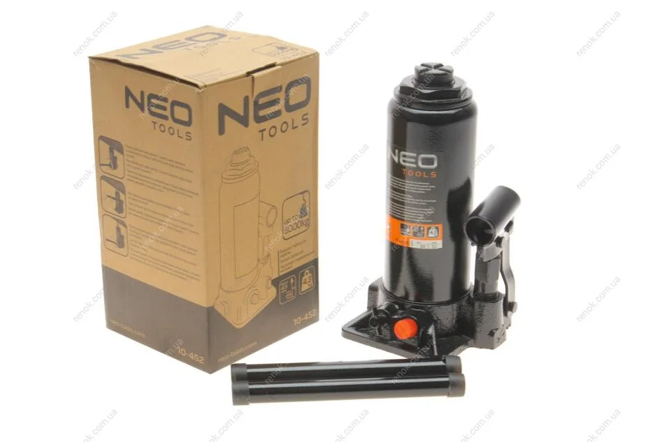 Домкрат гідравлічний пляшковий, 5 т, 215-413 мм NEO TOOLS 10-452 (фото 1)