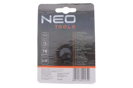 Головка змінна масляного фільтра 78 мм, 15 кут NEO TOOLS 11-366