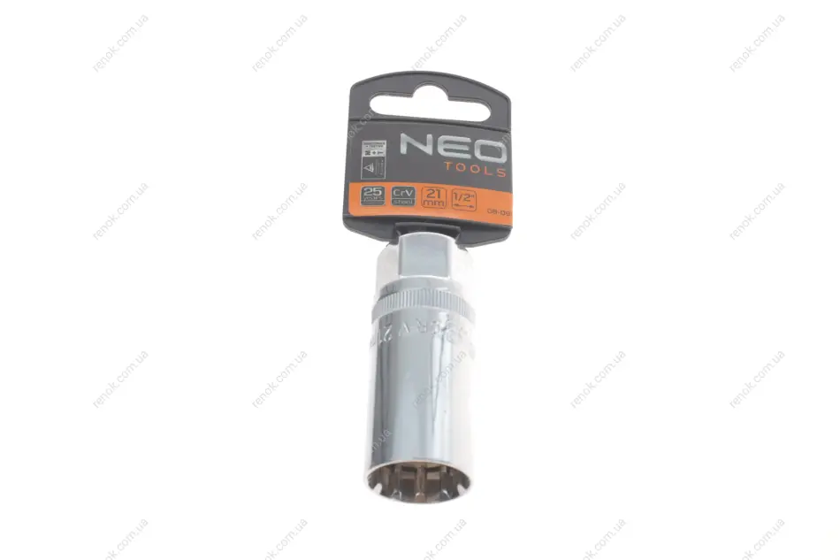 Головка змінна свічкова 1/2", 21 мм NEO TOOLS 08-091 (фото 1)