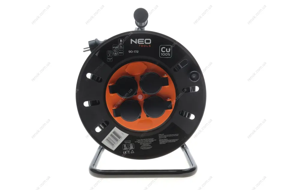 Подовжувач електричного кабелю на котушці (40m) NEO TOOLS 90-172 (фото 1)
