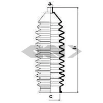 Чохол захисний Лів/Прав (довжина170мм 14,5мм/48мм) ISUZU D-MAX I, D-MAX II NISSAN NAVARA, PICK UP 2.4-3.2D 02.98- SPIDAN 83961