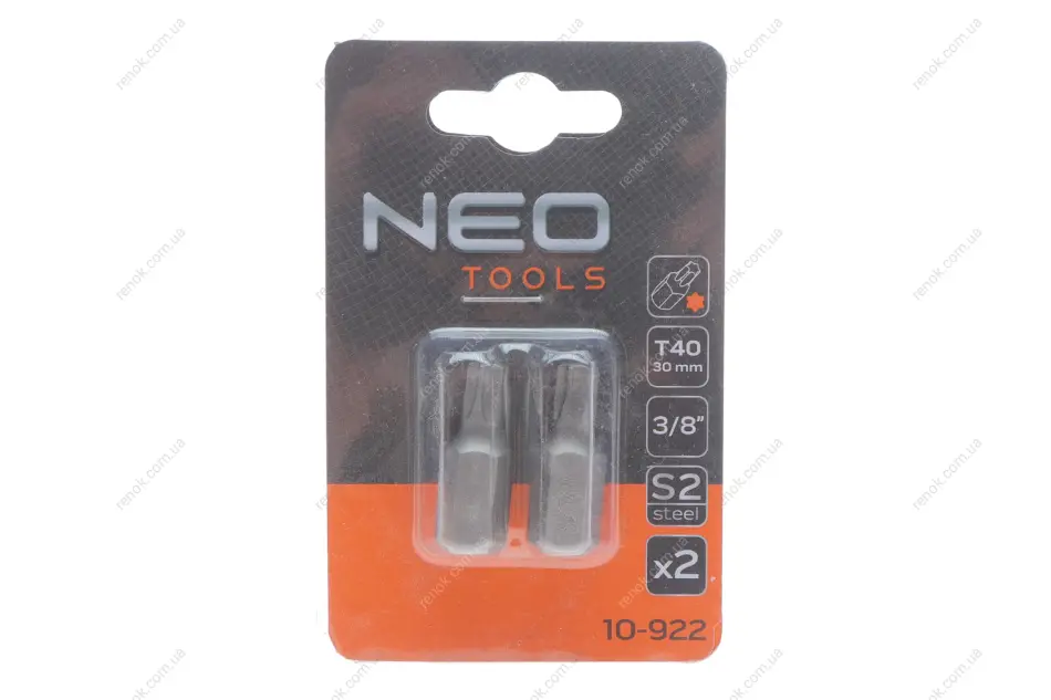 Бита 3/8" Torx T40 30 мм (к-кт 2 шт) NEO TOOLS 10-922 (фото 1)