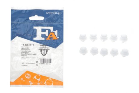 Кліпса кріплення обшивки (к-кт 10шт) Audi/Citroen/Peugeot/Renault/Skoda/VW/Volvo Fischer Automotive One (FA1) 11-40045.10