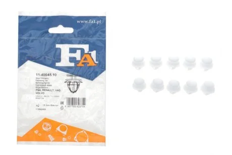 Кліпса кріплення обшивки (к-кт 10шт) Audi/Citroen/Peugeot/Renault/Skoda/VW/Volvo Fischer Automotive One (FA1) 11-40045.10