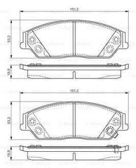ГАЛЬМІВНІ КОЛОДКИ, ДИСКОВІ 0 986 495 149 BOSCH 0986495149