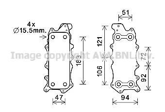 AVA DB Масляний радіатор C-class W203/204,E-class W211/212, W164/166, W221/222, Sprinter, Vito, Chrysler 300C AVA COOLING MS3685