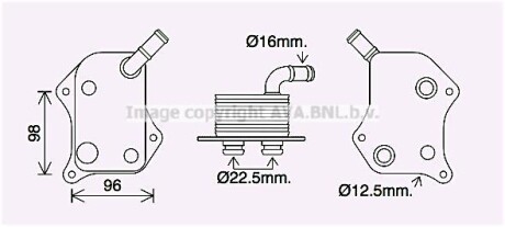 AVA VW Оливний радіатор Audi A4/6, Passat 2.0 00- AVA COOLING AI3414