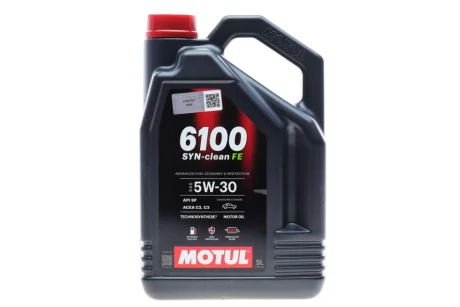 Олива моторна Technosynthese д/авто 6100 Syn-clean FE SAE 5W30 (5L) MOTUL 841751