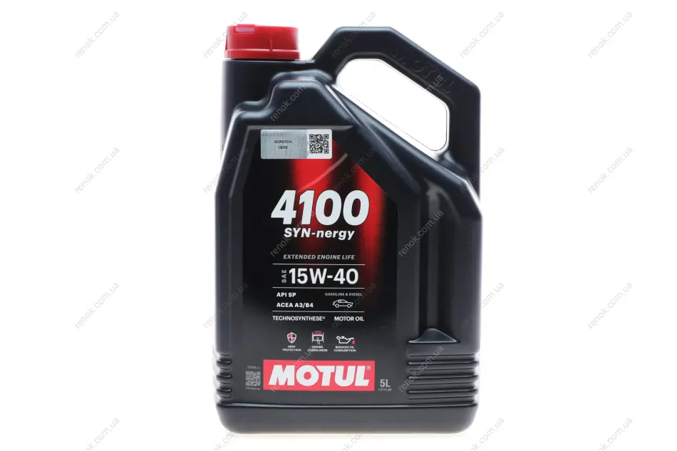 Масло 15W40 4100 Syn-nergy (5L) (API SP) (ACEA A3/B4) (113158) MOTUL 386506 (фото 1)