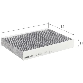 ЕФ повітряний салону (RENAULT, FIAT, NISSAN, OPEL) ALPHA FILTER AF5116A
