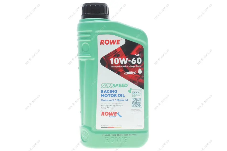 Олива моторна SUNSPEED RACING MOTOR OIL SAE 10W-60 (1 L) ROWE 4920019-0010-99 (фото 1)