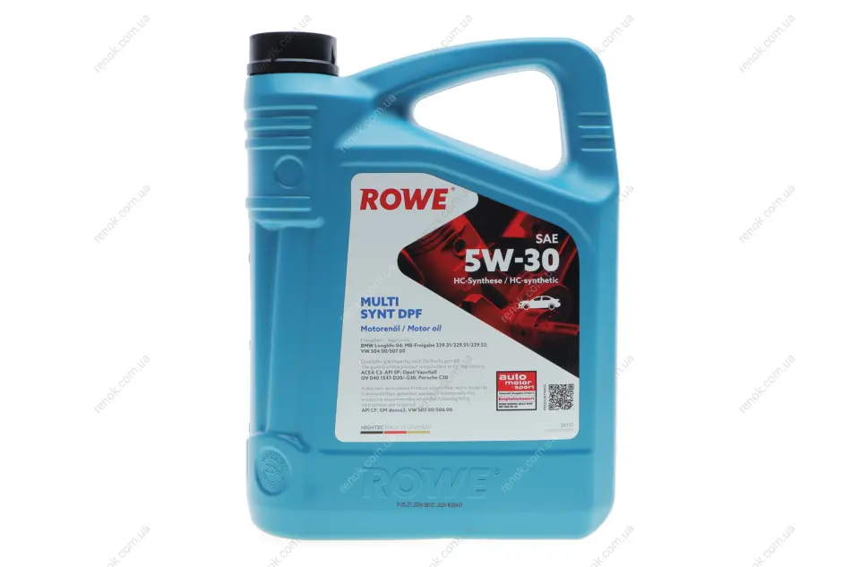 Олива моторна HIGHTEC MULTI SYNT DPF SAE 5W-30 (4 L) ROWE 20125-0040-99 (фото 1)