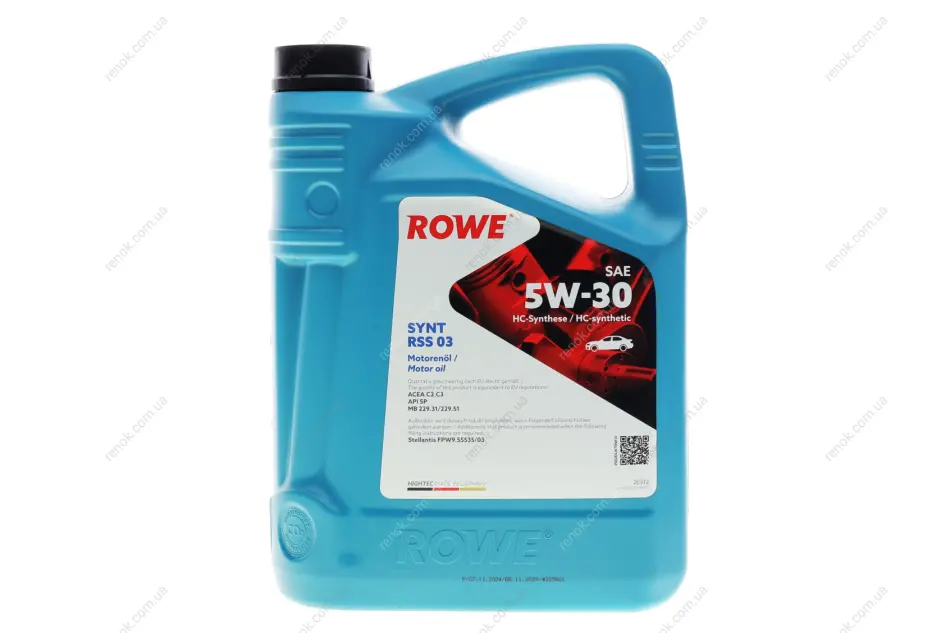 Олива моторна HIGHTEC SYNT RSS 03 SAE 5W-30 (5 L) ROWE 20372-0050-99 (фото 1)