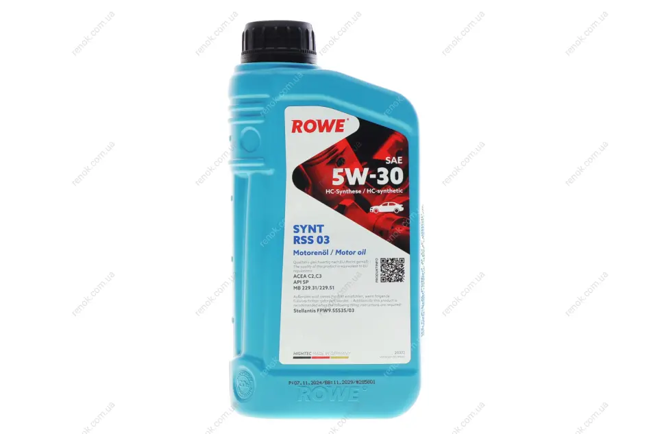Олива моторна HIGHTEC SYNT RSS 03 SAE 5W-30 (1 L) ROWE 20372-0010-99 (фото 1)
