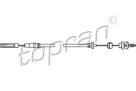 Трос, керування зчепленням TOPRAN / HANS PRIES 102853