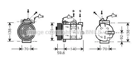Компресор AVA COOLING SBAK054