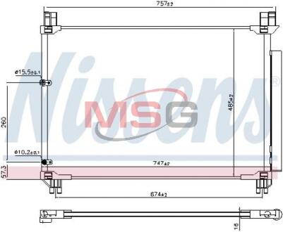 Радіатор кондиціонера NISSENS 941218