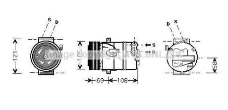 Компресор AVA COOLING OLAK438