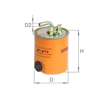 Фільтр паливний ALPHA FILTER AF473