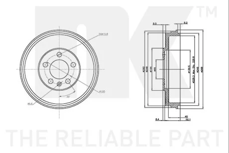 Гальмівний барабан NK 254304