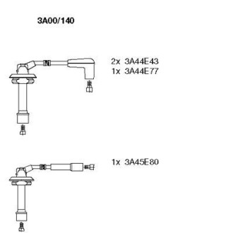 Комплект проводів високої напруги BREMI 3A00140