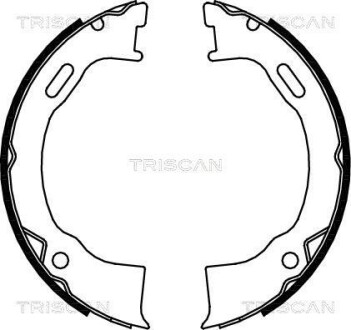 Комплект гальмівних колодок, стоянкове гальмо TRISCAN 810080006