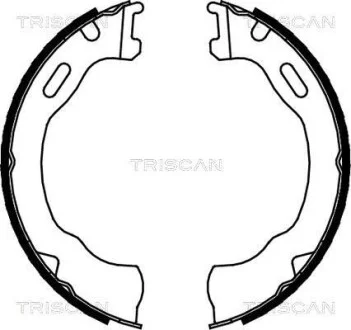 Комплект гальмівних колодок, стоянкове гальмо TRISCAN 810080007