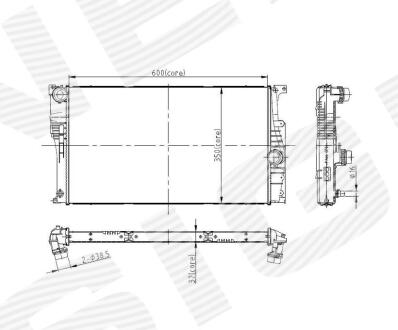 Радіатор BMW 1 (F20/F21), 08.11 - 06.15 Signeda RA60815Q