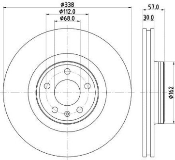 Диск гальмiвний PRO High Carbon; передн. Hella pagid 8DD355125171