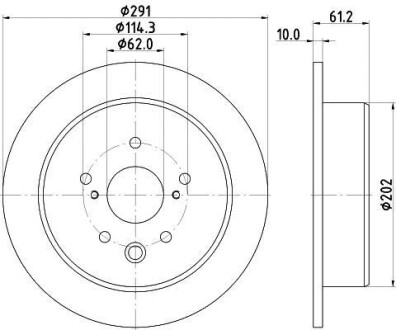 Диск гальмівний з покриттям PRO; задн. Hella pagid 8DD355115711